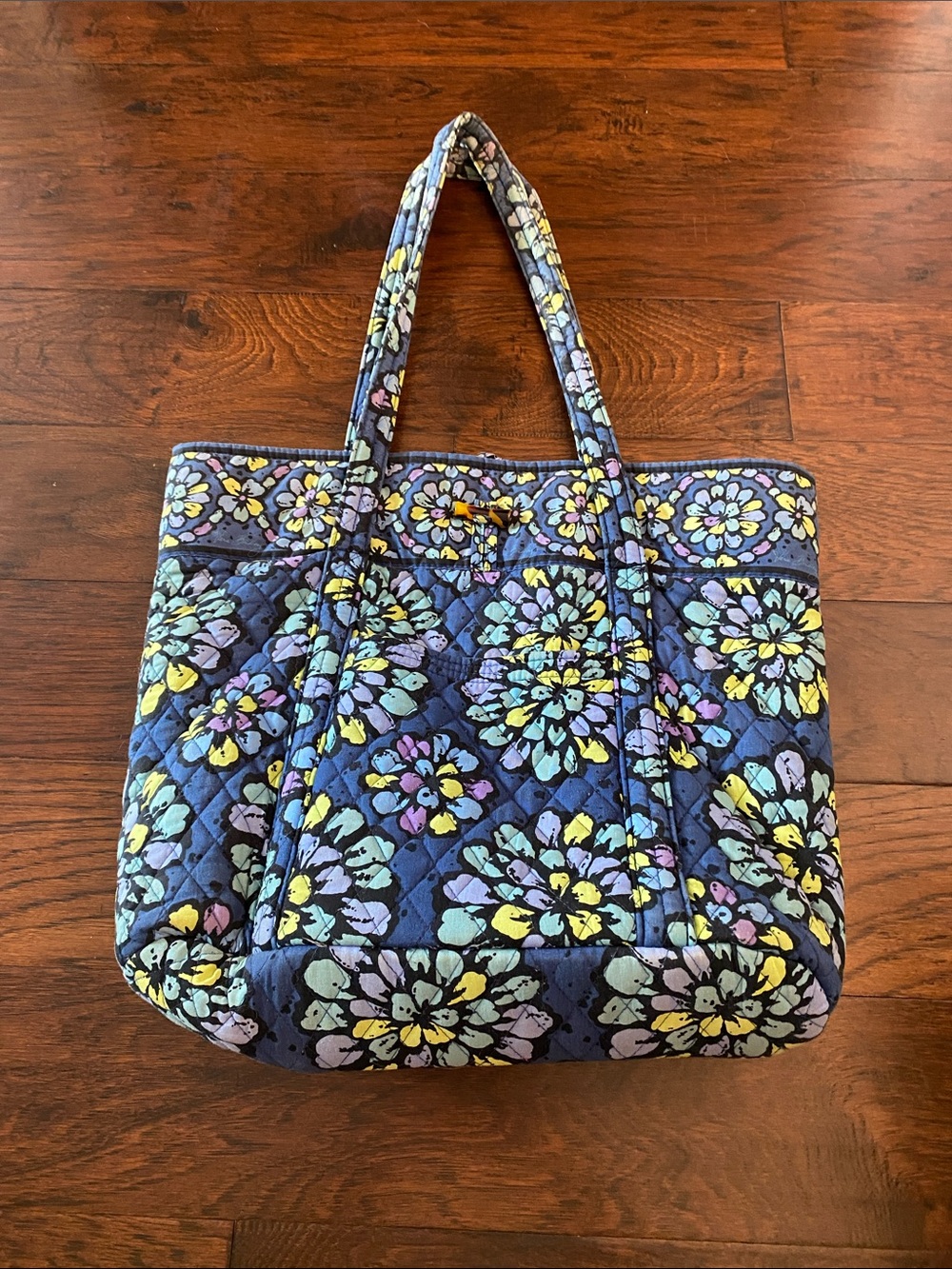 Vera Bradley Quilted Floral Tote Bag - Navy Multi